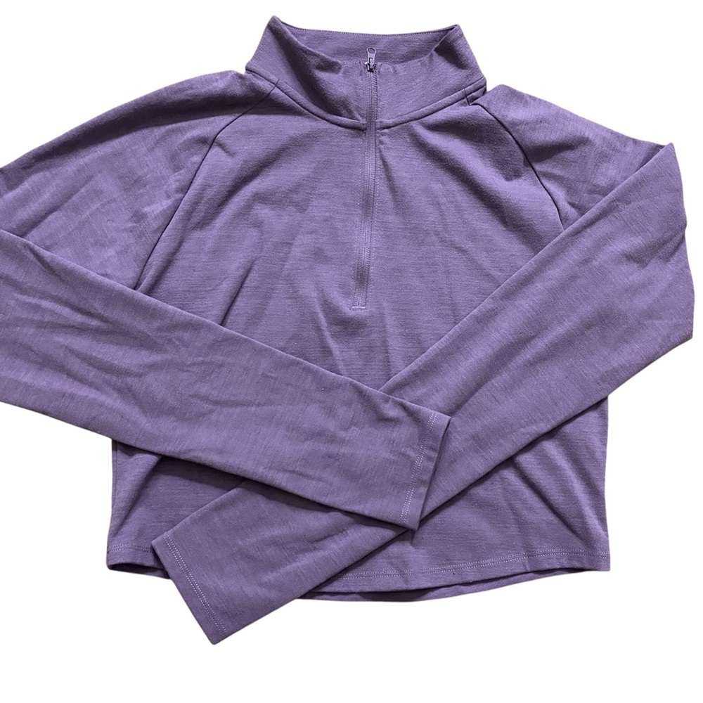 Zella Lavender Quarter-Zip Top